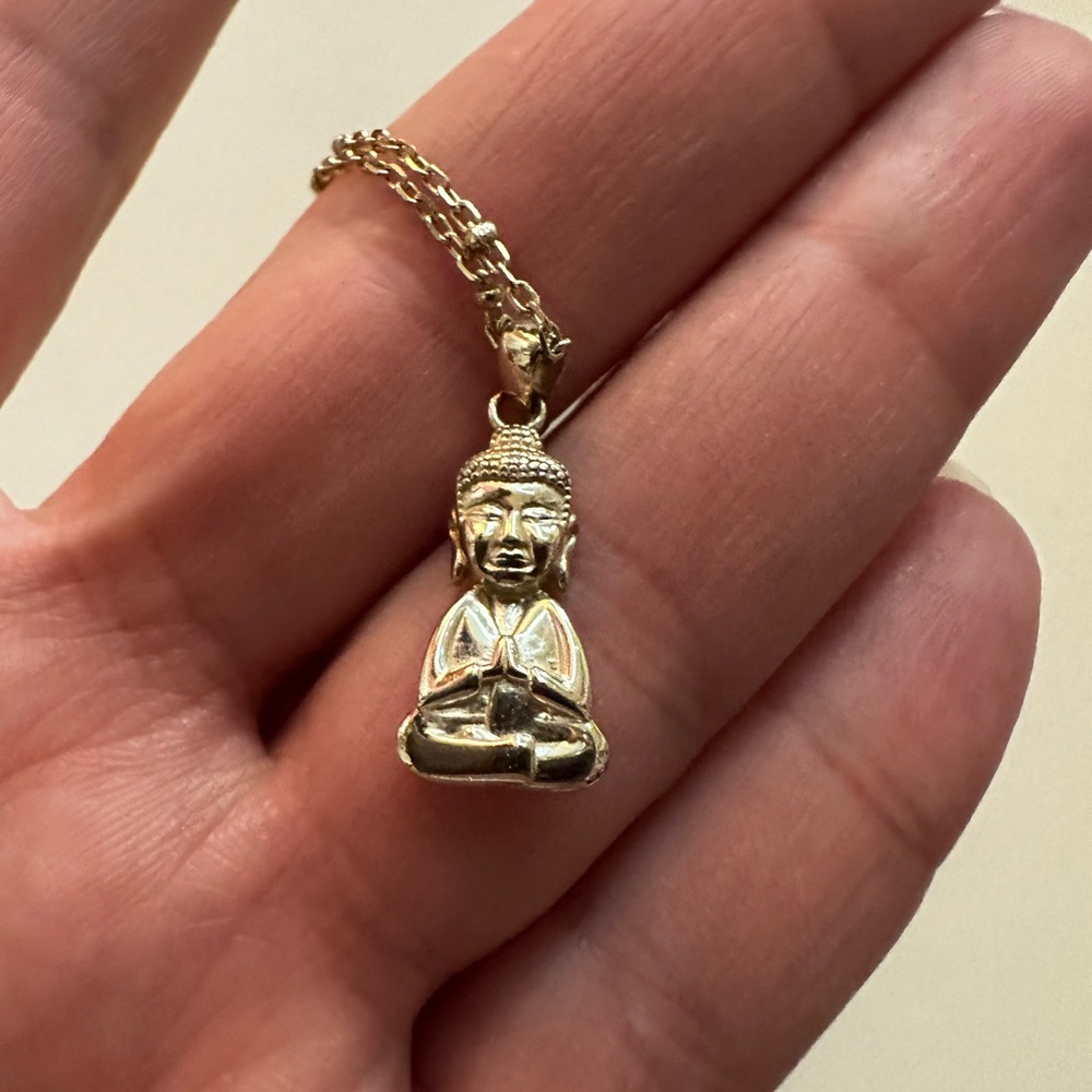 Gold Buddha Pendant Necklace 🪷